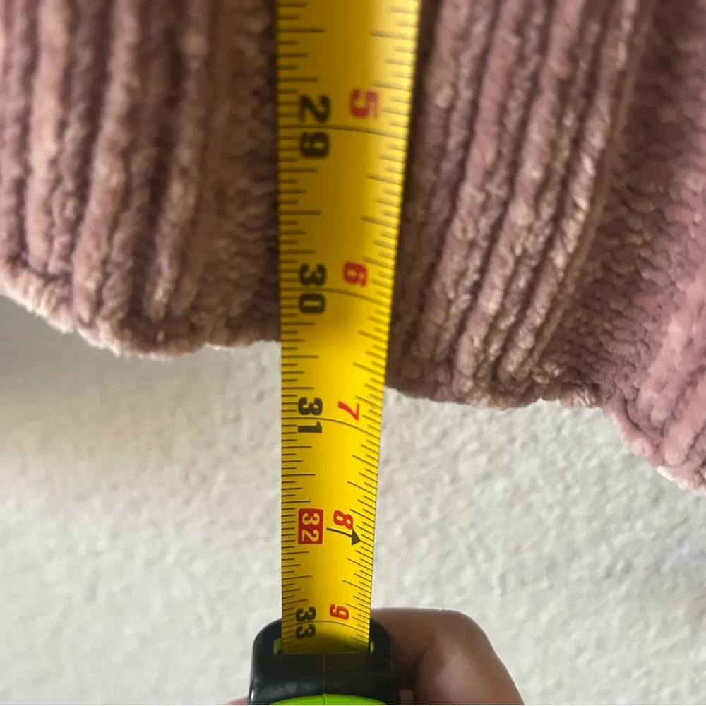 Moth Anthropologie Women’s M Cardigan Sweater Cozy Mauve Chenille Pockets Chunky - Picture 15 of 16